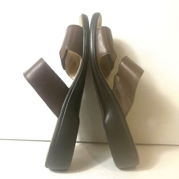 Berkemann 2 Straps Brown Leather Slip On Summer Sandals Women's UK 7 US 9 Casual - Picture 6 of 11